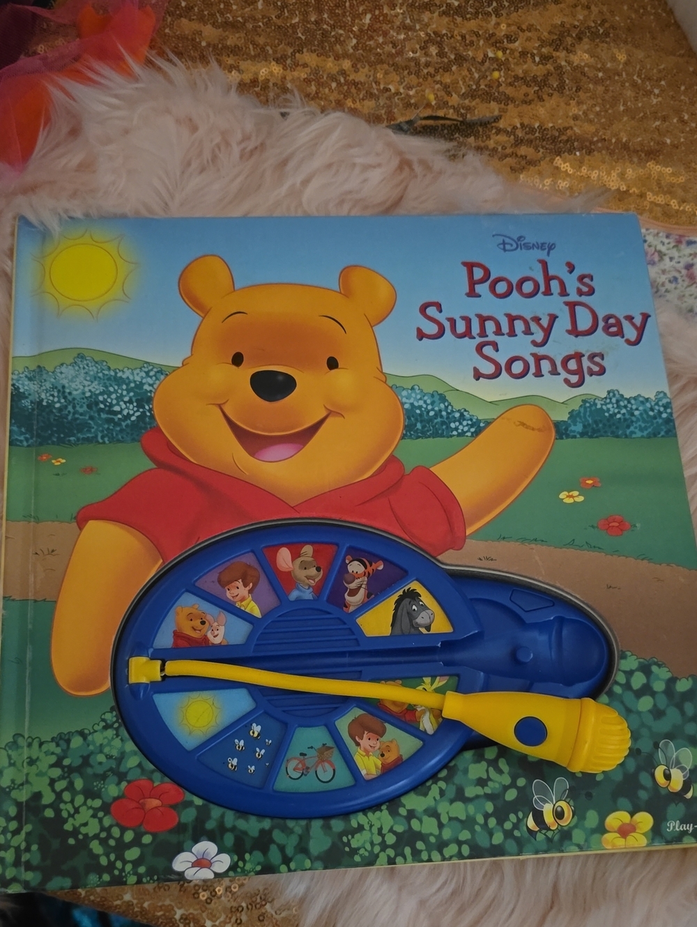 Disney Pooh Sunny Day Songs Sound Book - Yellow & Blue